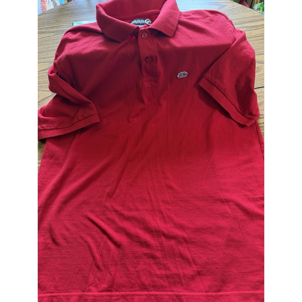 Ecko Unltd Red Pique Polo Rhino Logo Mens L (B)